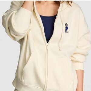 NWT PINK Cream Color Full Zip Hoodie XL